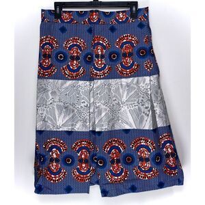 African Ankara wax print skirt size 10US